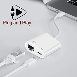 Avizar Adaptateur USB-C vers Ethernet + USB-C Charge pas cher