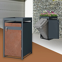 ML-Design ML Design Abri 1 poubelle - Acier Anthracite