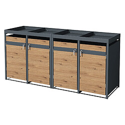 ML-Design ML Design modern - Abri poubelles 4 bacs