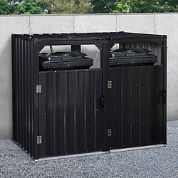 Idmarket Market Cache poubelle double acier