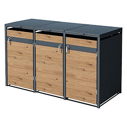 ML-Design ML Design Cache-poubelle 3 places