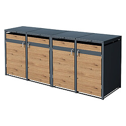 ML-Design ML Design Abri 4 Poubelles - 240L