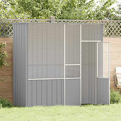 vidaXL Cage Gris 215x78x200 cm