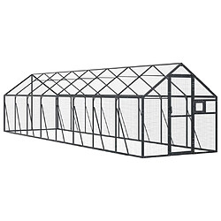 vidaXL Volière anthracite 1,79x8x1,85 m aluminium