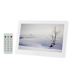 Yonis Cadre photo numérique LCD 10 pouces Cadre Photo Numérique Port USB Lecteur Vidéo Audio MP3 Films Carte SD Mmc Blanc YONIS