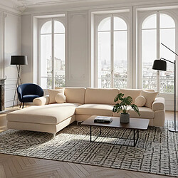 Acheter Concept Usine Canapé d'angle gauche 4-5 places en velours beige GALWAY
