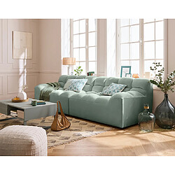 Lisa Design Napoli Canapé droit 4 places - Bleu