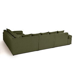 Lisa Design Aspen - canapé d'angle réversible 5 places - assise profonde - en velours côtelé pas cher
