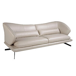 Angel Cerda Canapé 3 places en cuir gris taupe