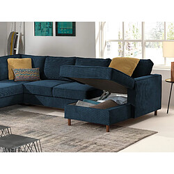 Acheter Lisa Design Jake - canapé panoramique d'angle gauche - convertible avec coffre - 7 places - en velours