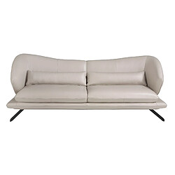 Angel Cerda Canapé 3 places en cuir gris taupe