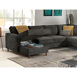 Avis Lisa Design Jake - canapé panoramique d'angle droit - convertible avec coffre - 7 places - en velours