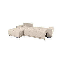 Loungitude Cassandra - Canapé d'Angle Convertiblet - Beige pas cher