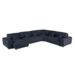 Lisa Design Garance - canapé modulable d'angle droit - 8 places - en velours côtelé pas cher