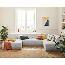 Lisa design canapé panoramique Onyx - Gris clair