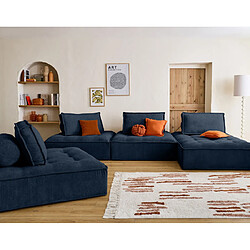 Bestmobilier Marisol canapé panoramique - Bleu