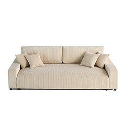 Acheter Lisa design Canapé droit convertible 3 places - Beige