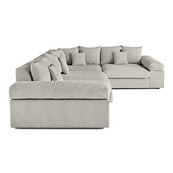 Acheter Lisa Design Aspen - canapé d'angle réversible 5 places - assise profonde - en velours côtelé