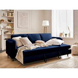 Lisa Design Canapé convertible Brooke - Bleu nuit