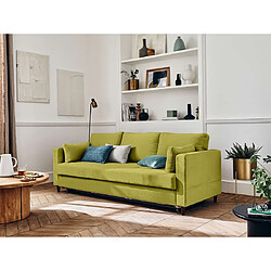 Lisa Design Anna 3 Places Convertible - Velours Vert Olive