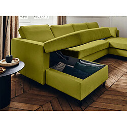 Acheter Lisa Design Anna - canapé panoramique en U - 7 places - convertible avec coffre - en velours