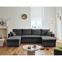 Bestmobilier canapé panoramique Cyrus - Gris foncé