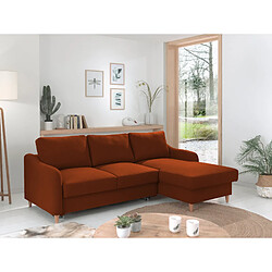 Lisa Design Will - Canapé d'Angle Droit Convertible - Rouille