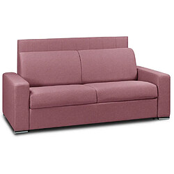 Inside 75 Canapé convertible Normandie - Rouge Canapé convertible droit - Mousse HR - assise ferme - tissu polyester - relaxation manuelle