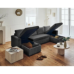Bestmobilier canapé panoramique Cyrus - Gris foncé