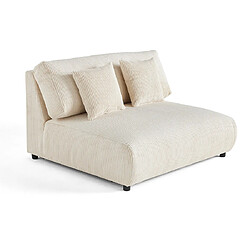 Lisa design canapé modulable 2 places - Beige