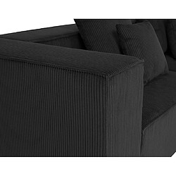 Lisa Design canapé modulable 3 places - Noir pas cher