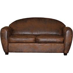 Ub design salon Canapé droit 3 places - Brun