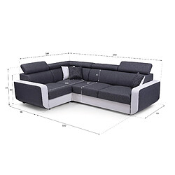 Acheter Lisa Design Dustin - Canapé d'angle L réversible - 5 places - Convertible avec coffre - Têtieres réglables