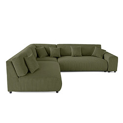 Acheter Lisa Design Garance - canapé modulable d'angle gauche - 6 places - en velours côtelé