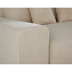Lisa design canapé modulable 3 places Garance - Beige pas cher