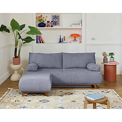 Bestmobilier canapé droit Cristal - Bleu gris