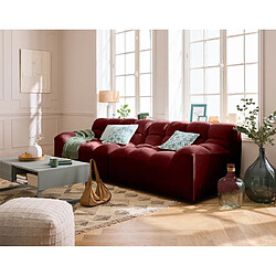 Lisa Design Napoli canape droit 4 places - Rouge