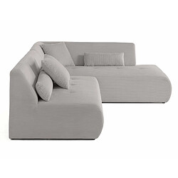Avis Lisa design Canapé d'angle modulable - Gris clair