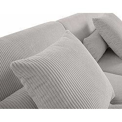 Lisa design Canapé d'angle modulable - Gris clair pas cher