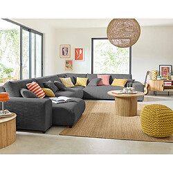 Lisa design canapé modulable 8 places Garance - Gris clair