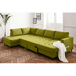 Avis Lisa Design Anna - canapé panoramique d'angle gauche - 7 places - convertible avec coffre - en velours