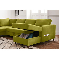 Acheter Lisa Design Anna - canapé panoramique d'angle gauche - 7 places - convertible avec coffre - en velours