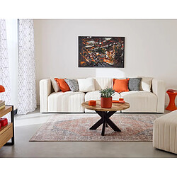 Lisa Design Nova Canapé 3 places Canapé modulable - 3 places - Velours - Structure bois - Beige