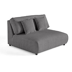 Lisa design canapé 2 places Garance - Gris foncé