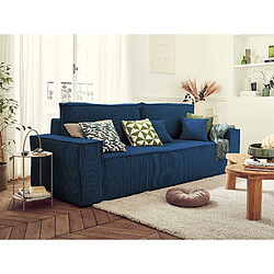 Bestmobilier Dellia - canapé 3 places convertible - avec coffre - en velours côtelé - style pas cher