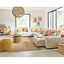 Lisa design canapé d'angle modulable - Beige