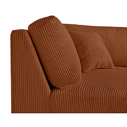 Lisa design module d'angle canapé modulable - Terracotta pas cher