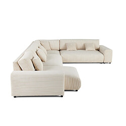 Lisa design Canapé modulable d'angle - Beige pas cher