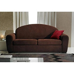 Inside 75 Canapé convertible 3 places - Marron Canapé convertible 3 places - microfibre - structure métal - assise ferme - anti-taches