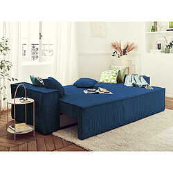 Bestmobilier Dellia - canapé 3 places convertible - avec coffre - en velours côtelé - style contemporain